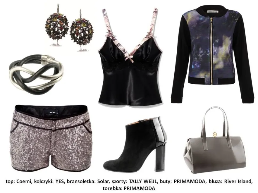 Ubrania z połyskiem