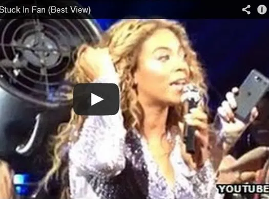 Włosy Beyonce wkręciły się w wiatrak, a ona wciąż śpiewała