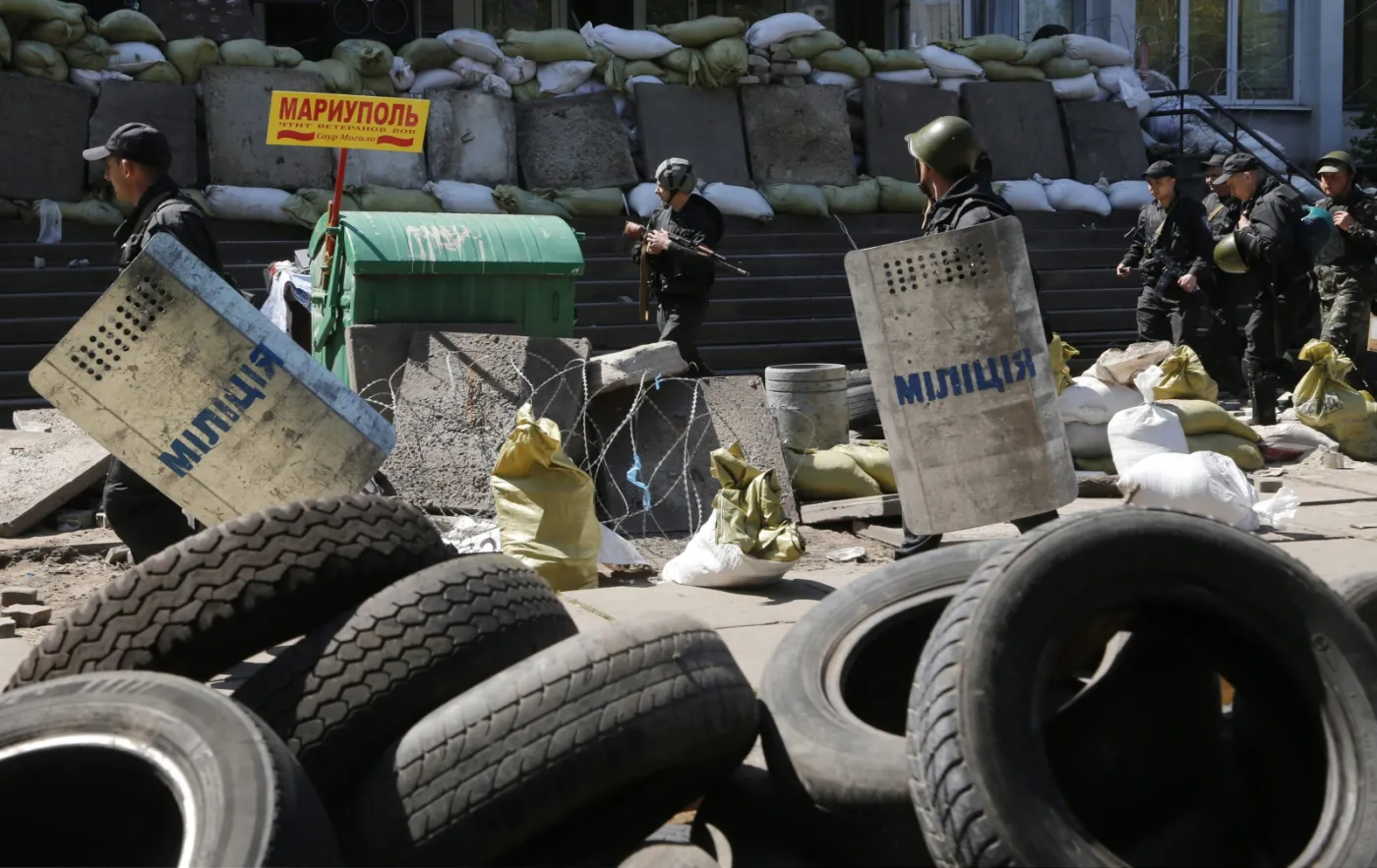 Barykada w Mariupolu