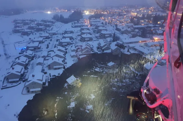 Katastrofa w Norwegii. Część miasteczka koło Oslo dosłownie zapadła się pod ziemię