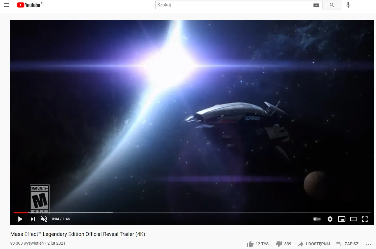 Powrót kultowej sagi. Znamy DATĘ PREMIERY i CENĘ Mass Effect Legendary