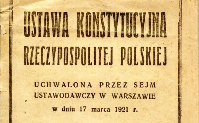 100 lat temu uchwalono Konstytucję marcową