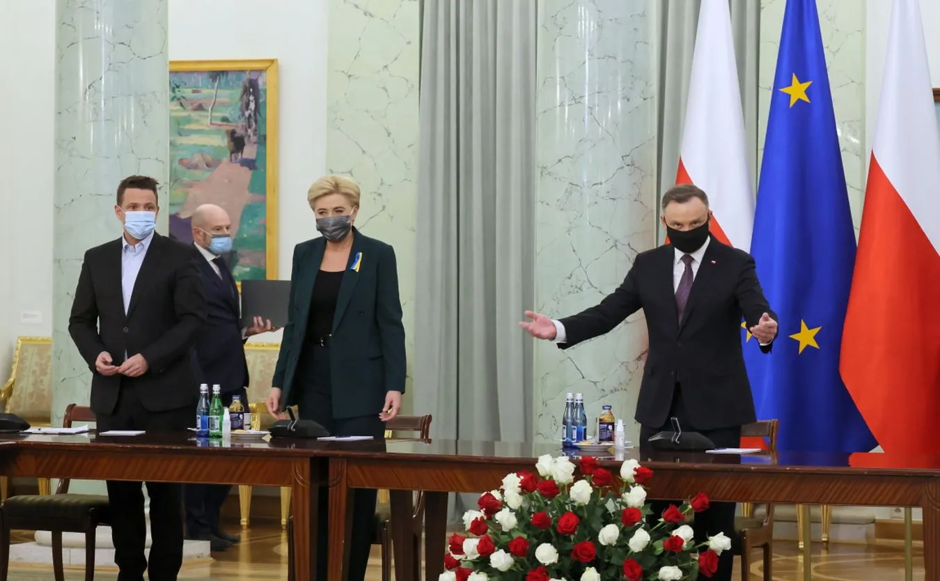  Rafał Trzaskowski, Agata Kornhauser-Duda, Andrzej Duda 