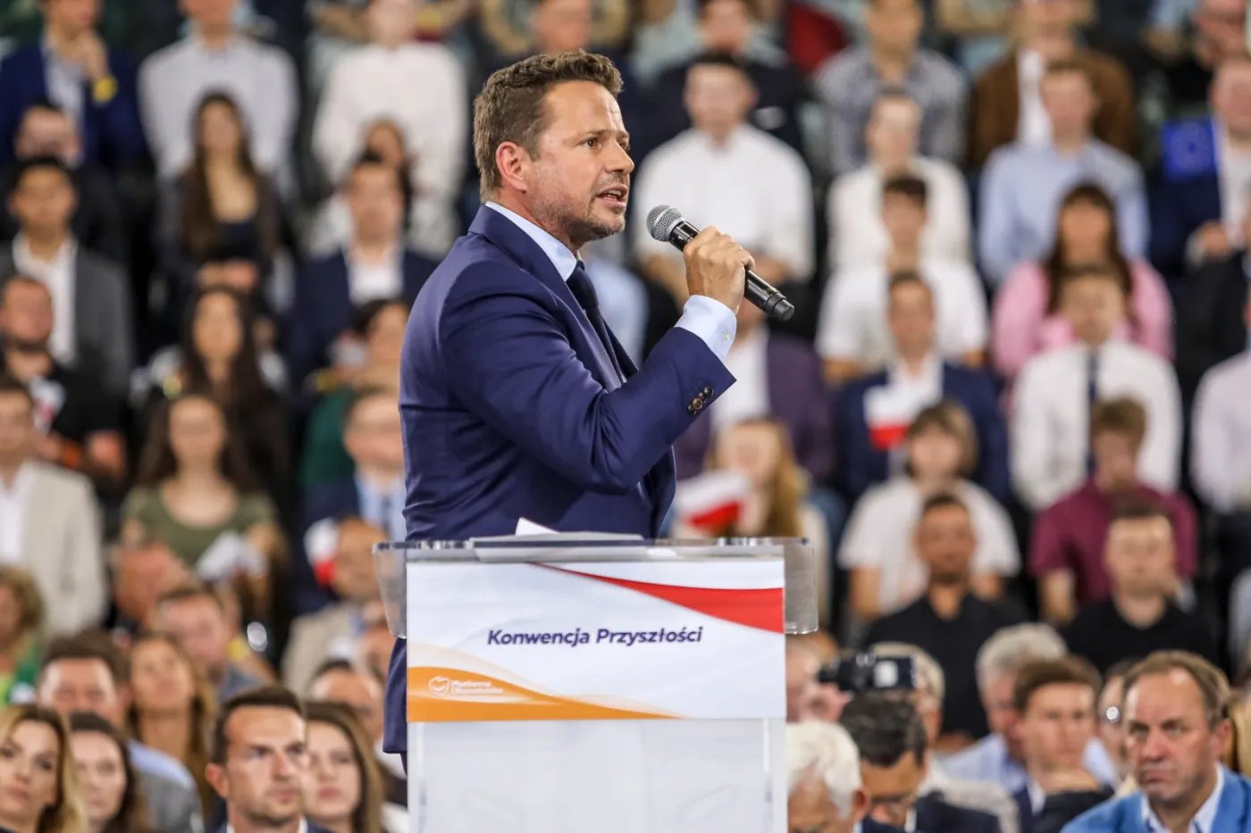 Trzaskowski na konwencji PO: Potrzeba nam Polski nowoczesnej, otwartej i obywatelskiej