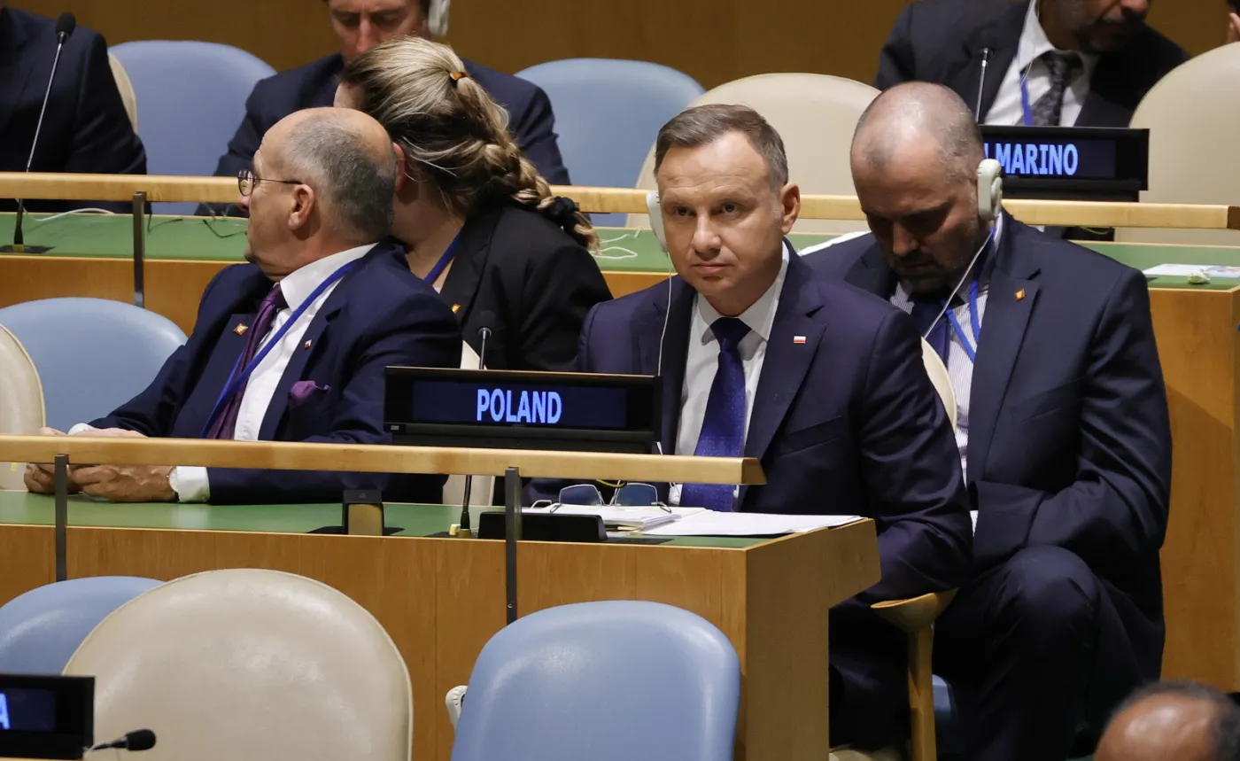 Andrzej Duda przerwał swój pobyt na sesji ONZ. "Pożegnaliśmy przed chwilą Edwarda Mosberga"