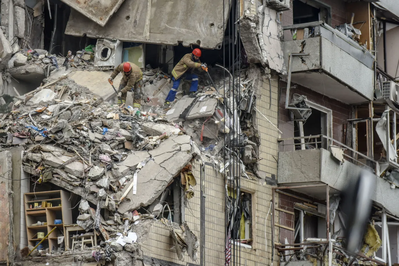 Mer Dniepra: To nie blok był celem Rosjan. Chcieli trafić w kluczowy budynek