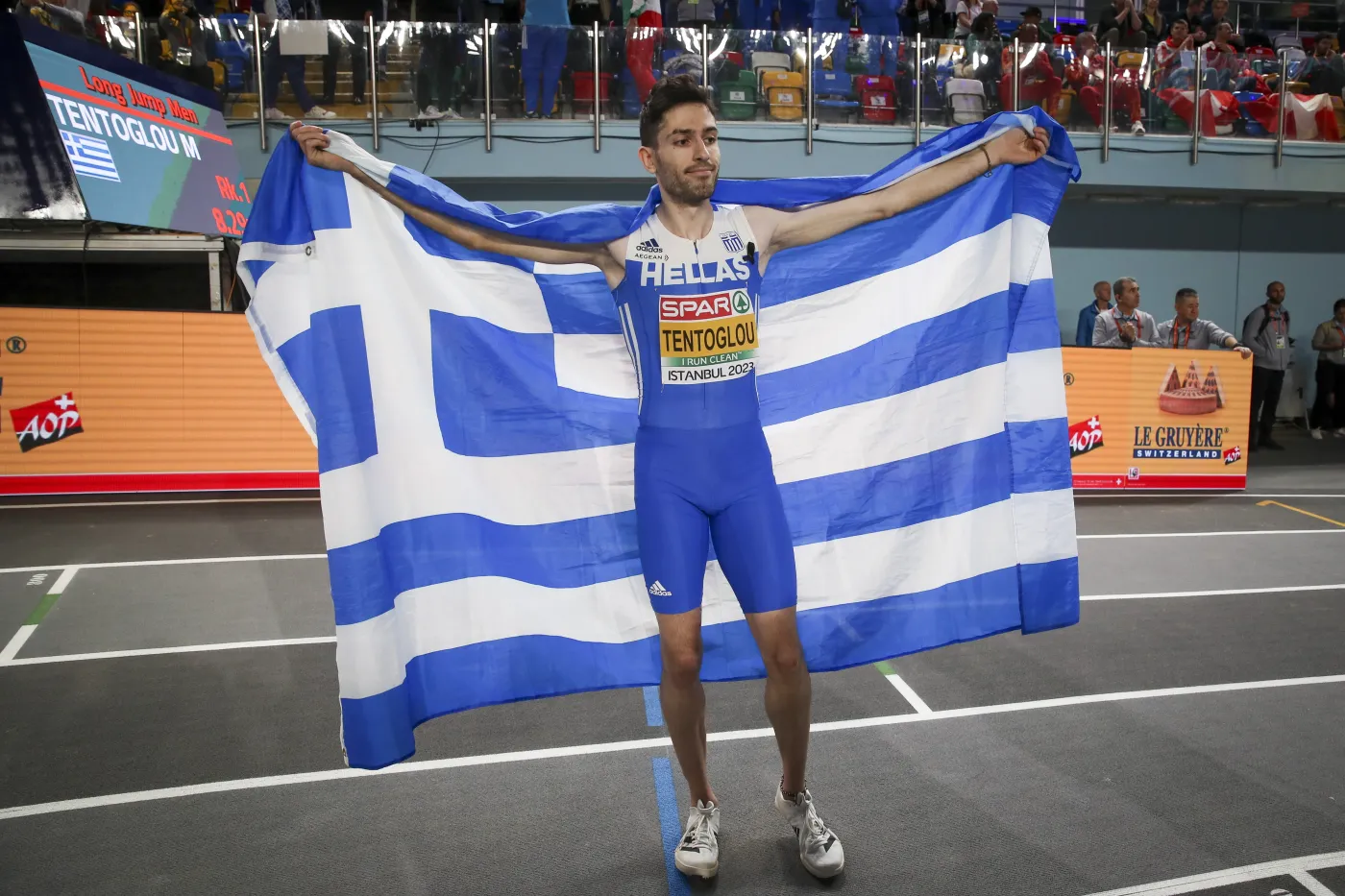 Tentoglou po raz trzeci z rzędu halowym mistrzem Europy w skoku w dal