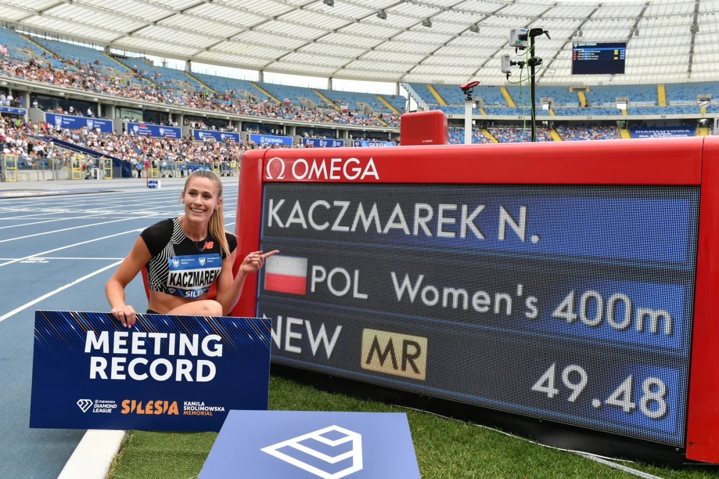 Życiówka Kaczmarek w biegu na 400 m! Rekord mityngu