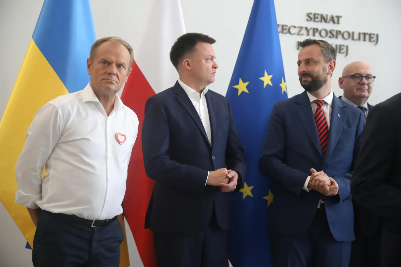 Szymon Hołownia,  Donald Tusk, Władysław Kosiniak-Kamysz