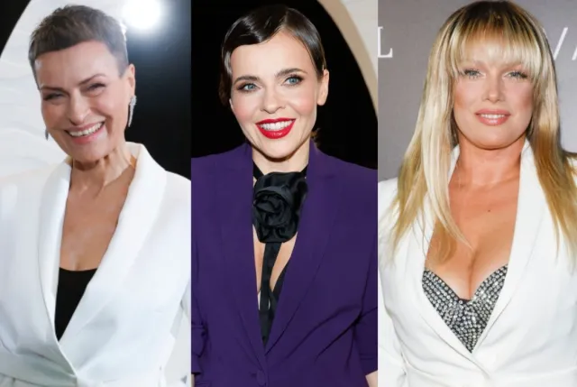 Tłum gwiazd na pokazie mody. Liszowska w błyszczącym staniku, Stenka cała na biało [FOTO]