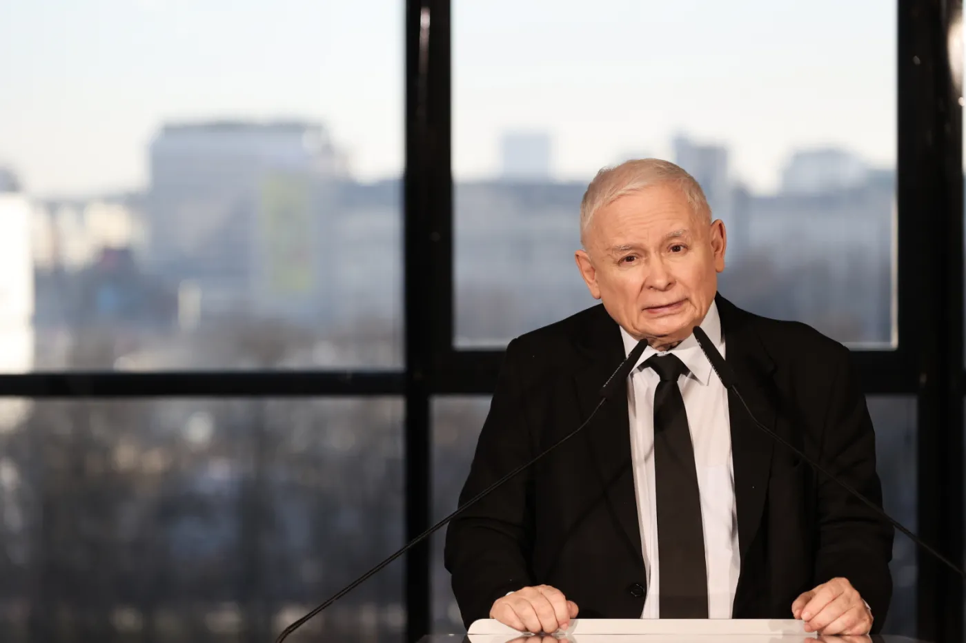Kaczyński bojkotuje PAP? Na pytanie nie odpowiedział, wygłosił krótkie oświadczenie