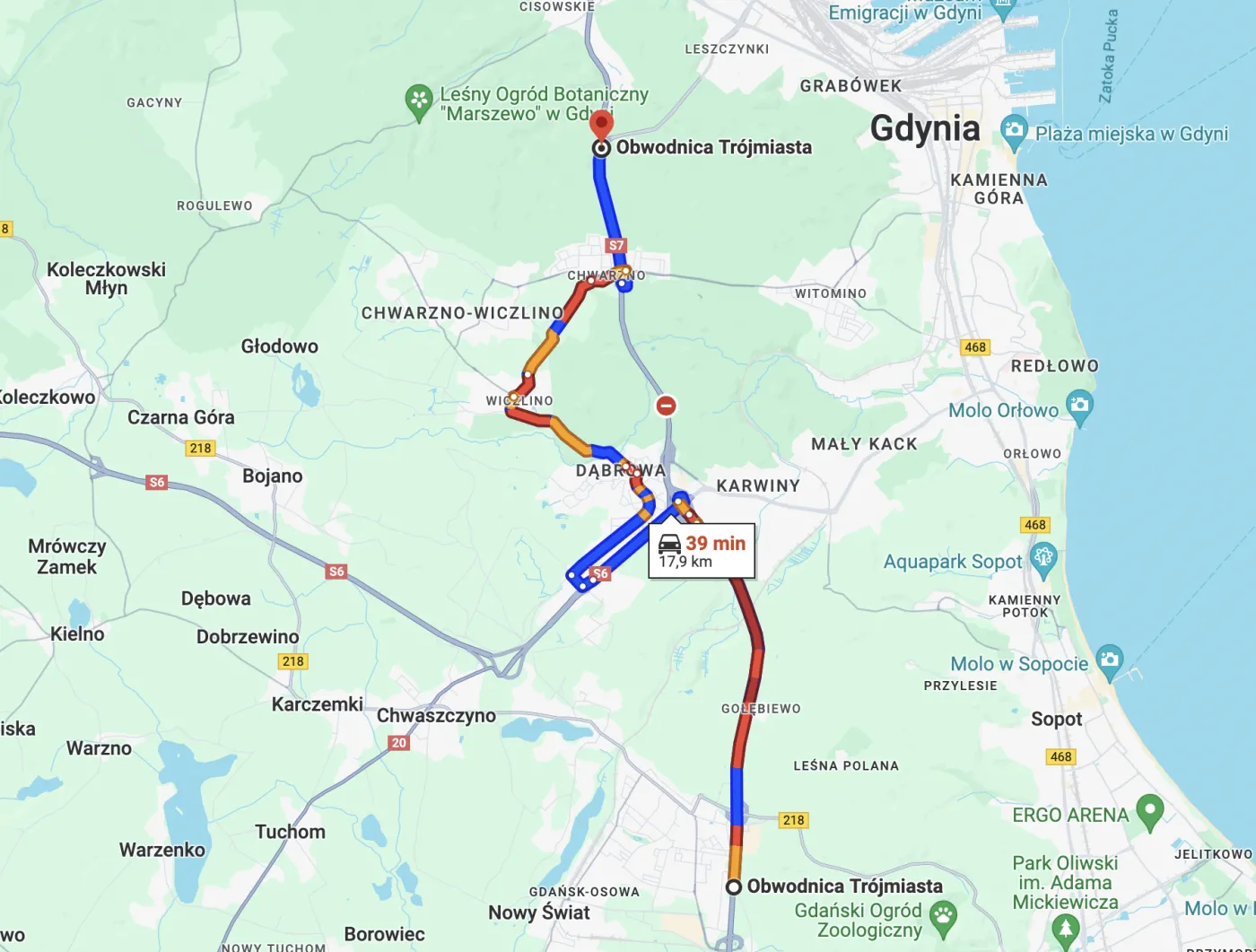 Wypadek na obwodnicy Trójmiasta - utrudnienia w ruchu