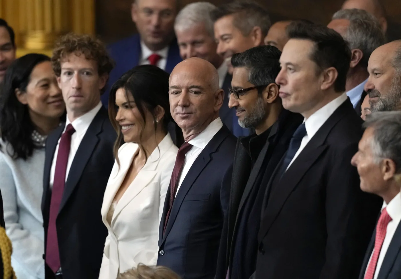 Mark Zuckerberg, Jeff Bezos, Sundar Pichai i Elon Musk