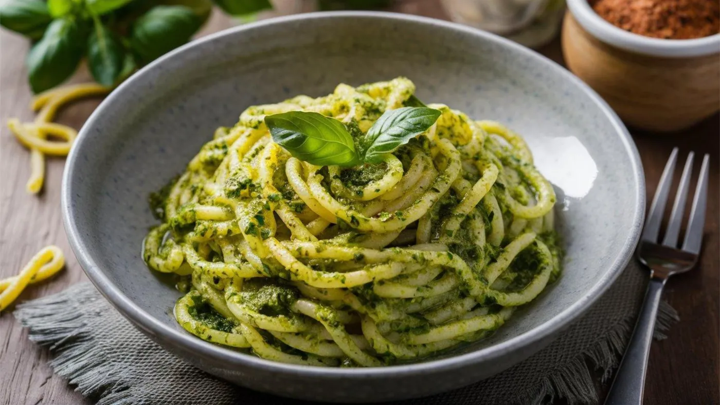 Pyszny obiad na czwartek. Podajemy przepis, Ty gotujesz.  Makaron z pesto i kurczakiem