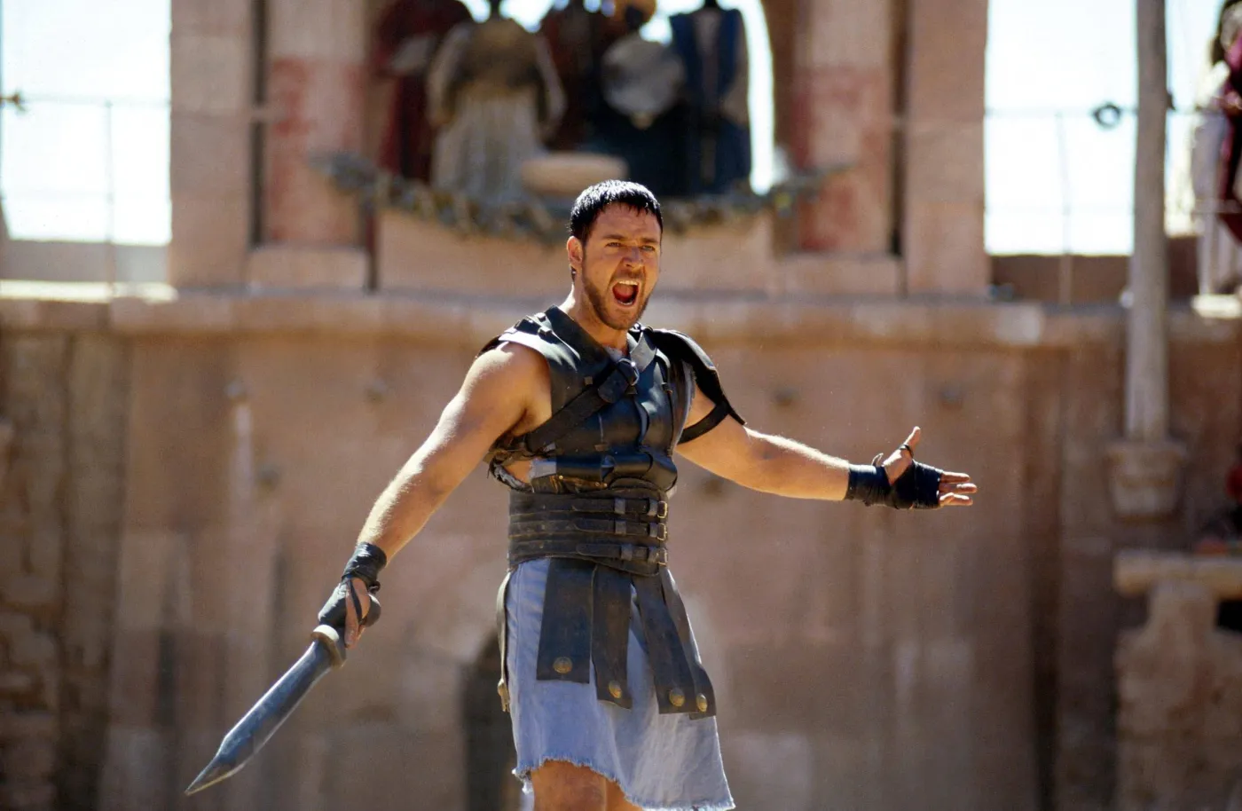 Russell Crowe w filmie "Gladiator" (2000), reż. Ridley Scott