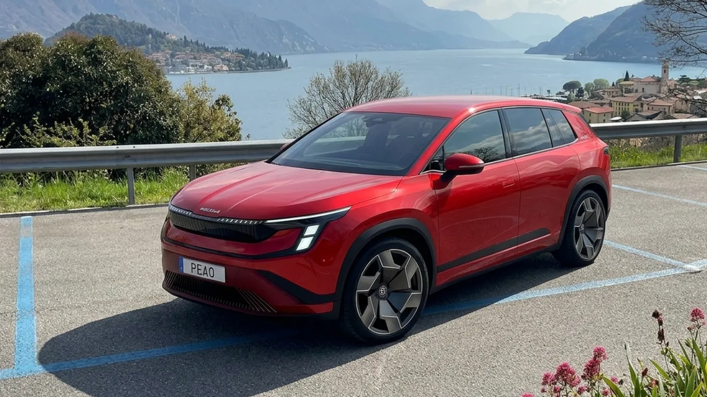 Skoda Peaq to nowy SUV w kolorze czerwonym