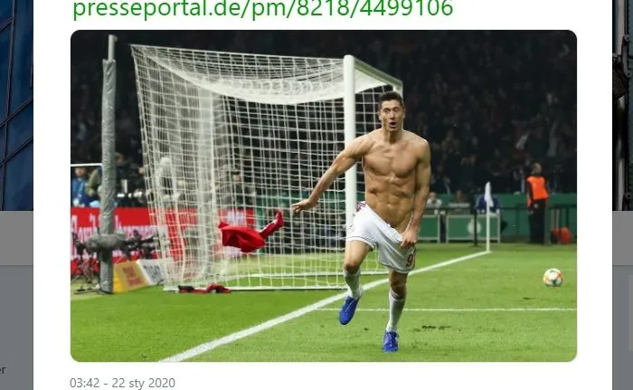 Półnagi Robert Lewandowski na sportowym zdjęciu 2019 roku [FOTO]