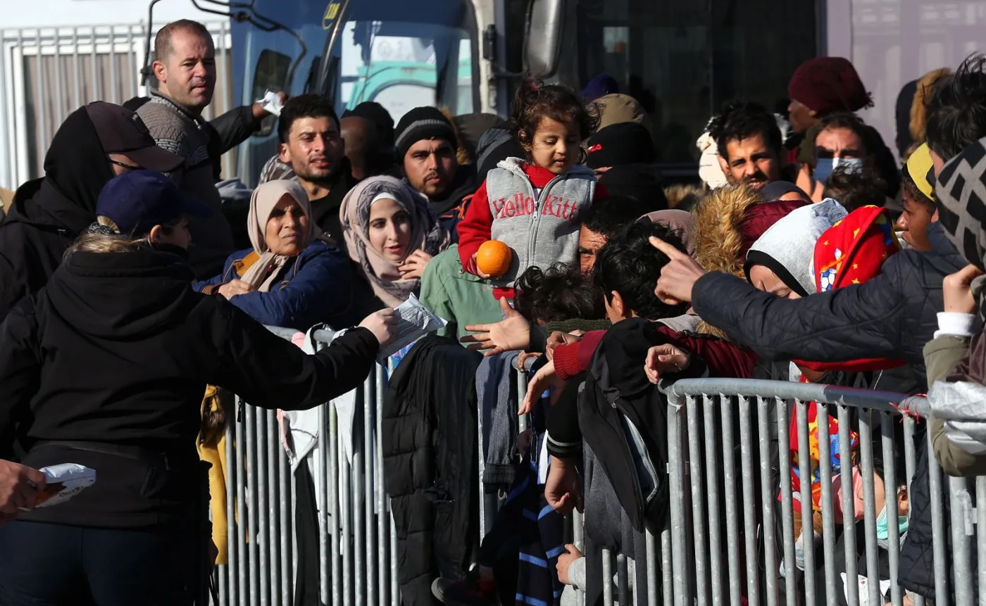 Asylum seekers on Greek island of Lesvos
