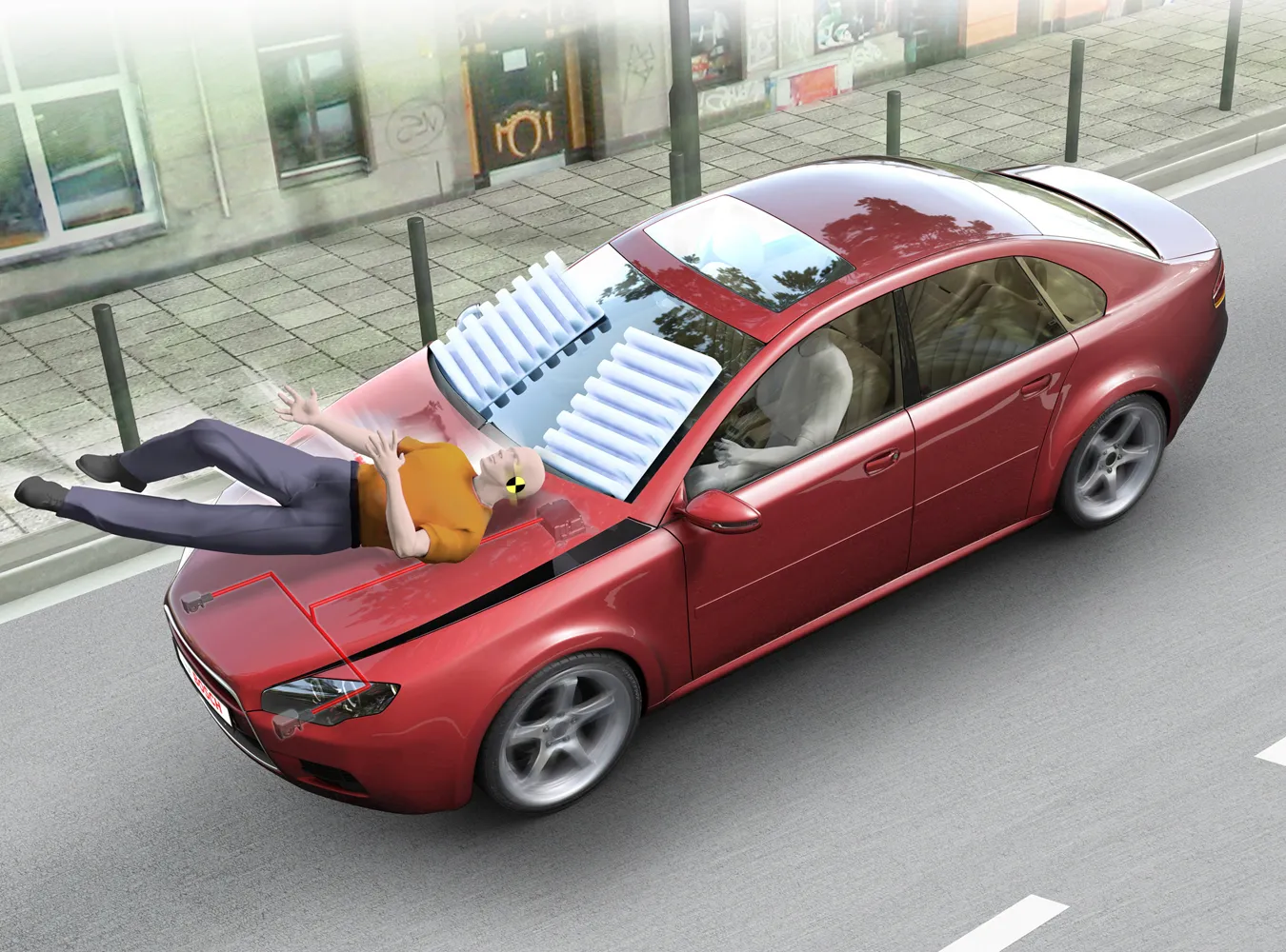 Poduszka powietrzna dla pieszych