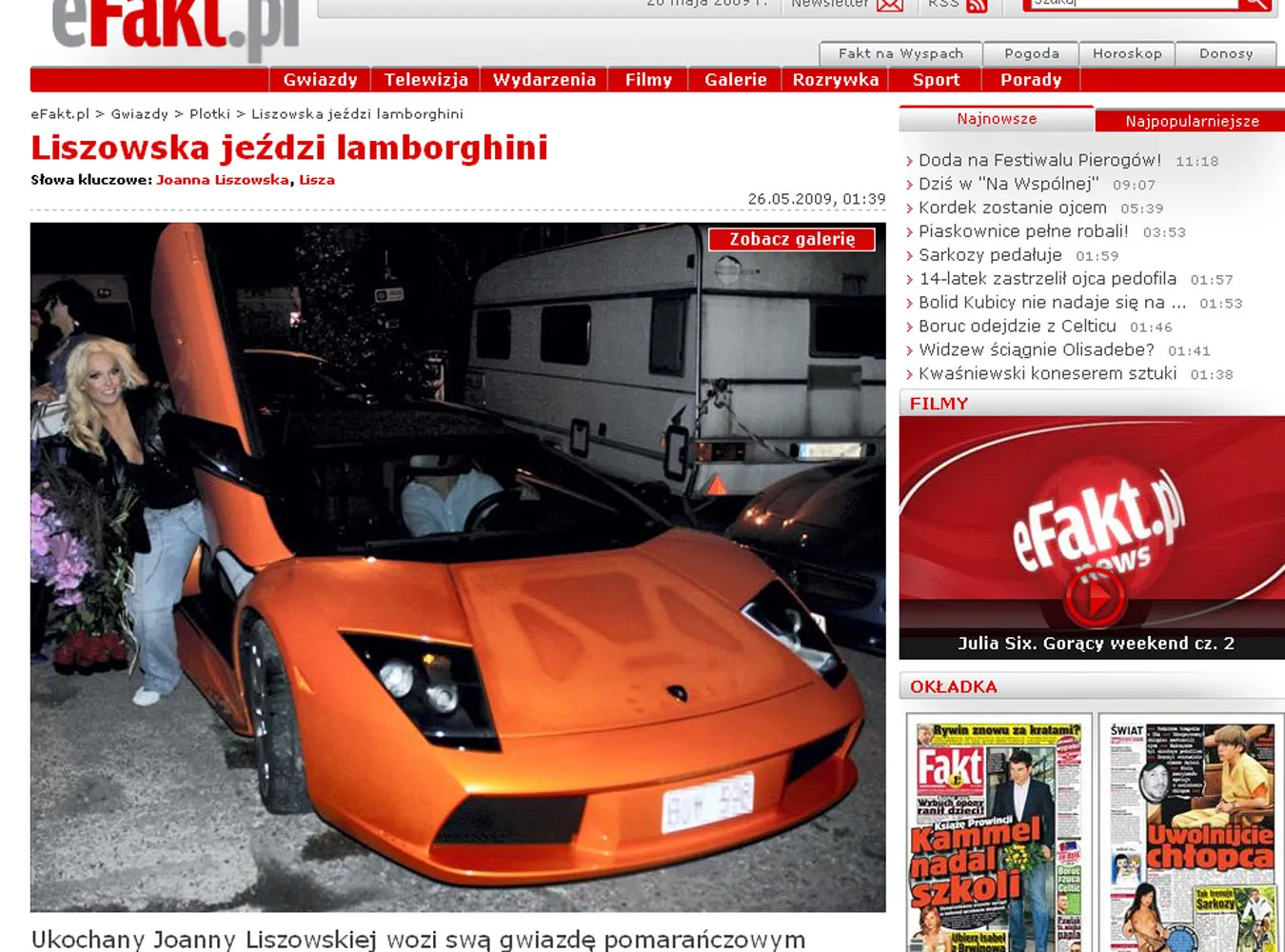 Liszowska wozi się autem za ponad milion złotych