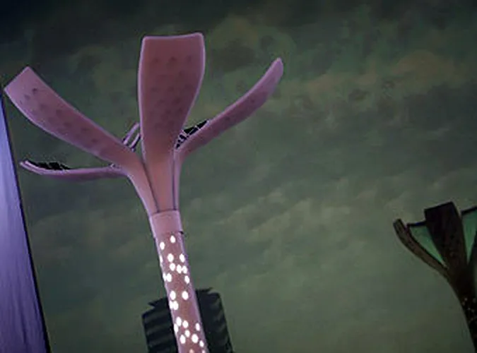 Uliczne latarnie niczym kwiaty na łące