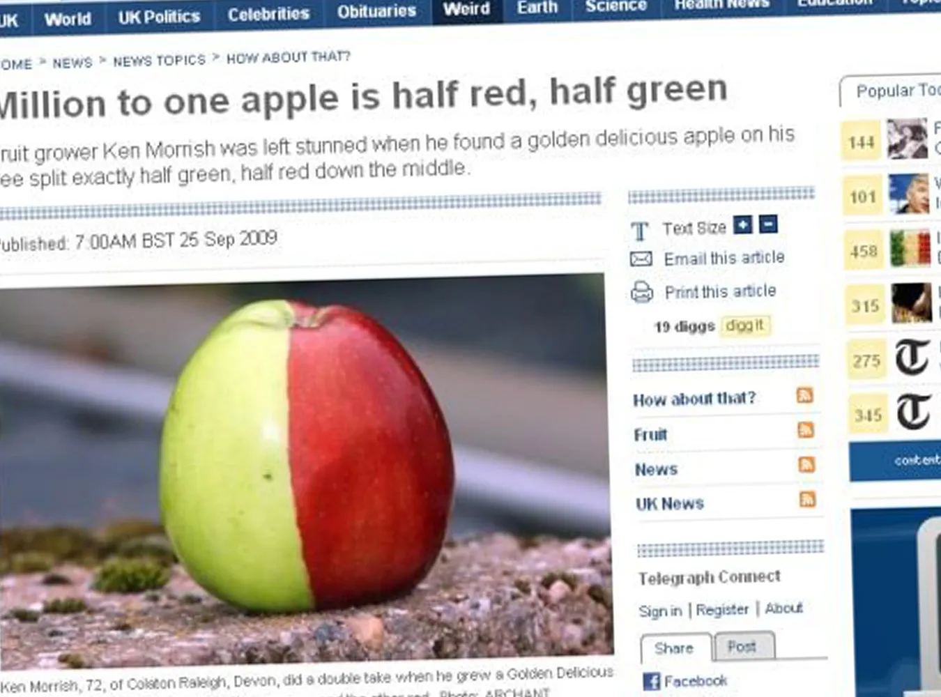 Zobacz najdziwniejsze jabłko na świecie