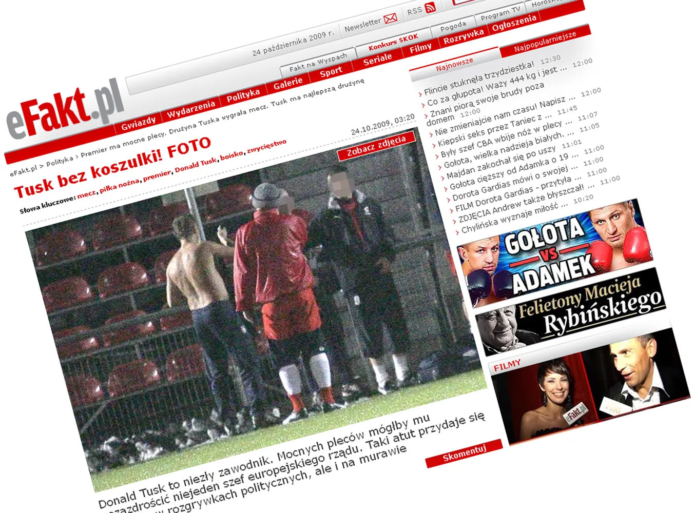 Donald Tusk pokazał plecy