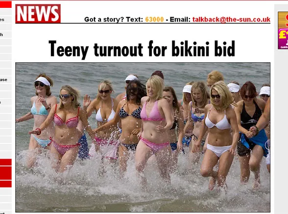 Tak skończyło się bicie rekordu w bikini