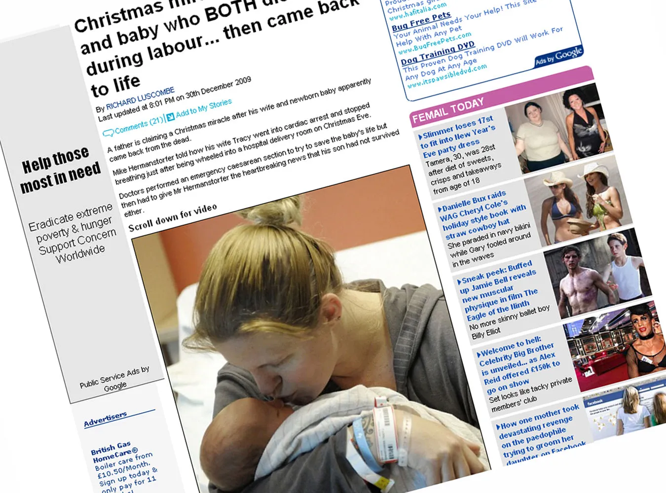 quot;Daily Mail quot; Cud w Wigilię. Matka i dziecko ożyli