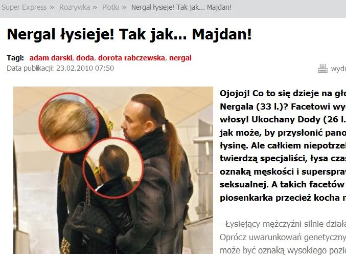 Nergal zaczyna łysieć