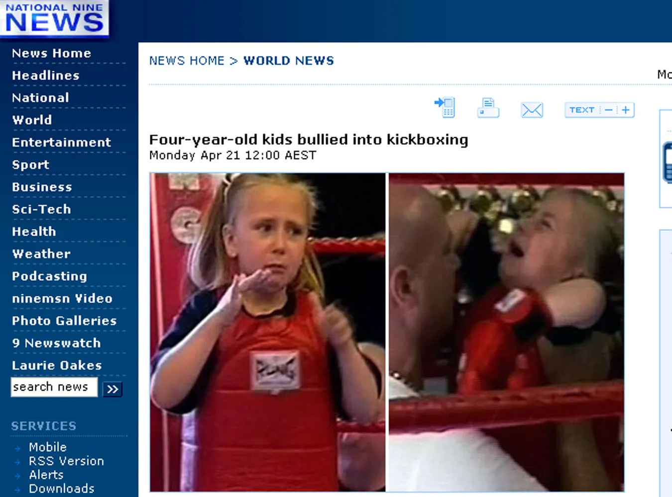 Brtyjczyk zmusza kilkuletnie dzieci do mordobicia