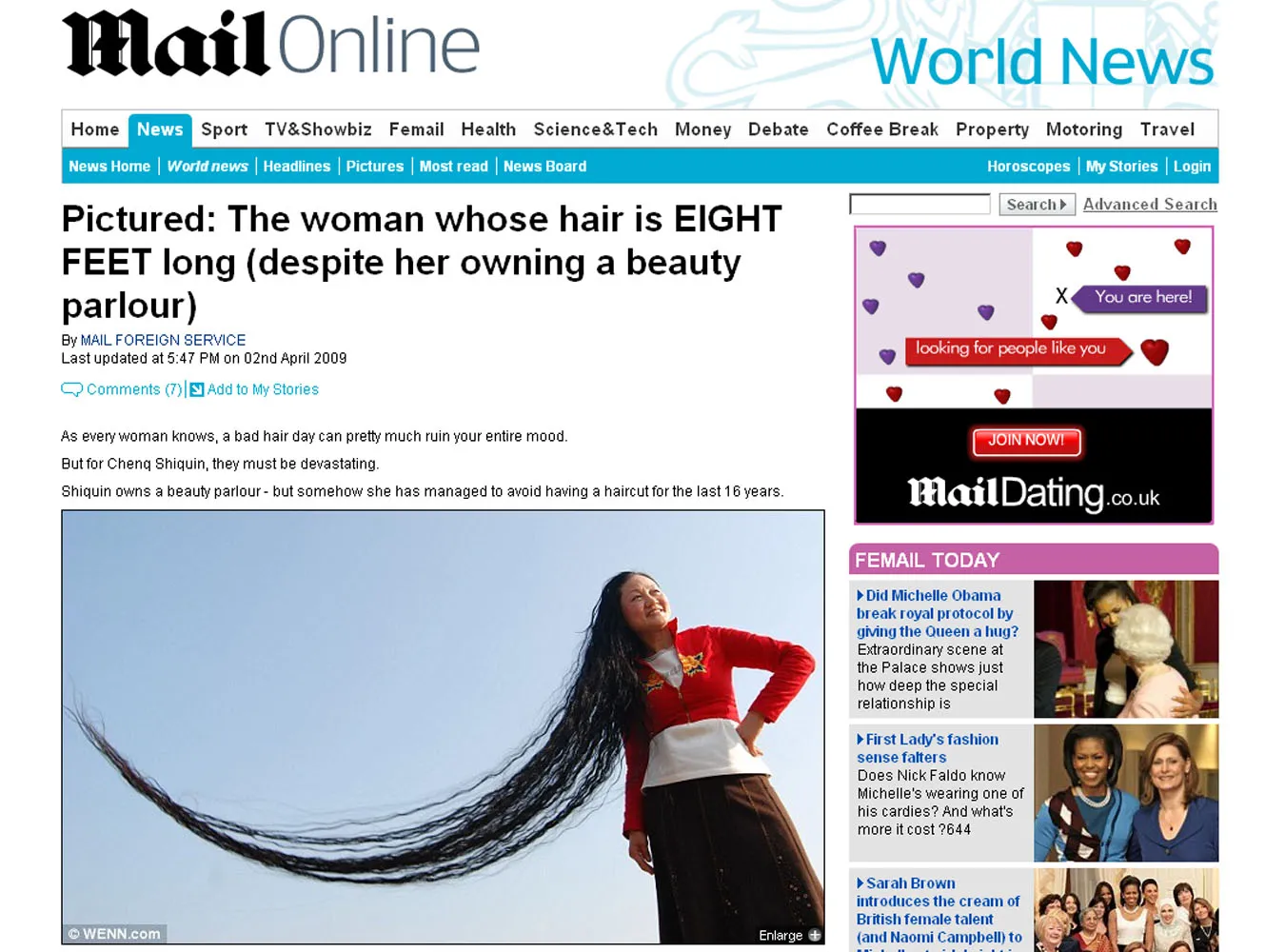 Jej warkocz mierzy niemal 2 metry