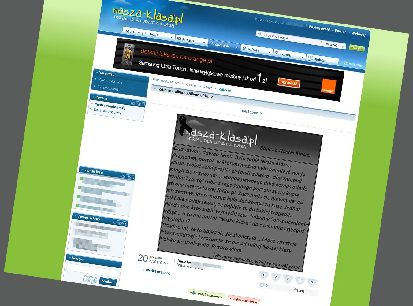 Internauci bojkotują Naszą-klasę