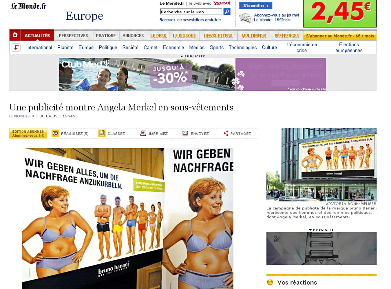 Merkel i koledzy w samej bieliźnie