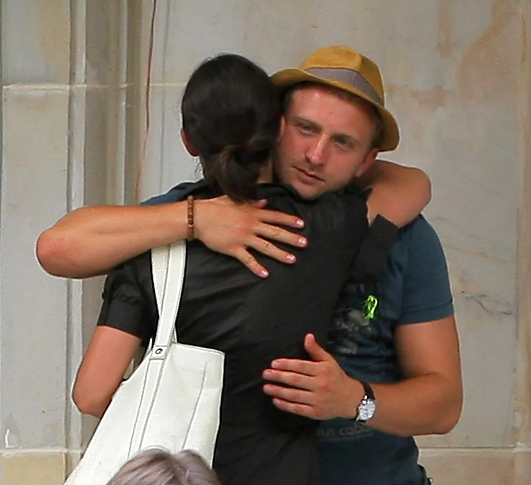 Tak Borys Szyc całuje Kingę Rusin