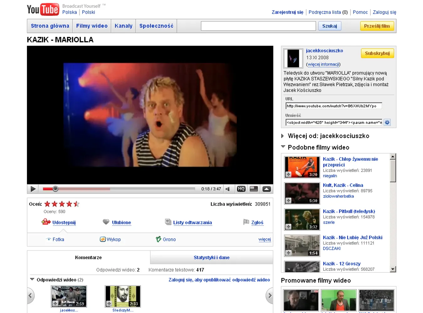 YouTube zablokuje polskie teledyski