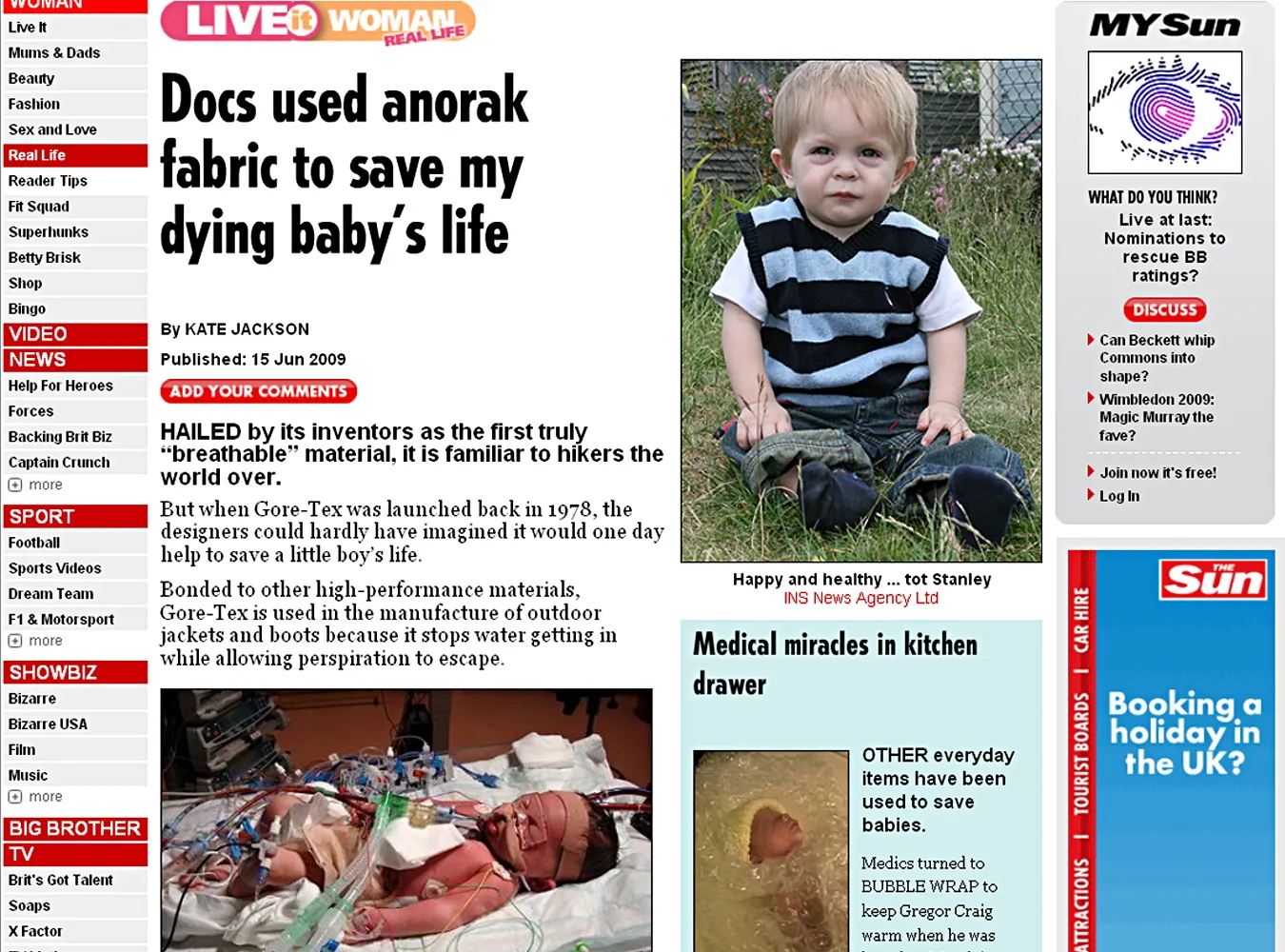 Gore-Tex uratował życie małemu chłopcu