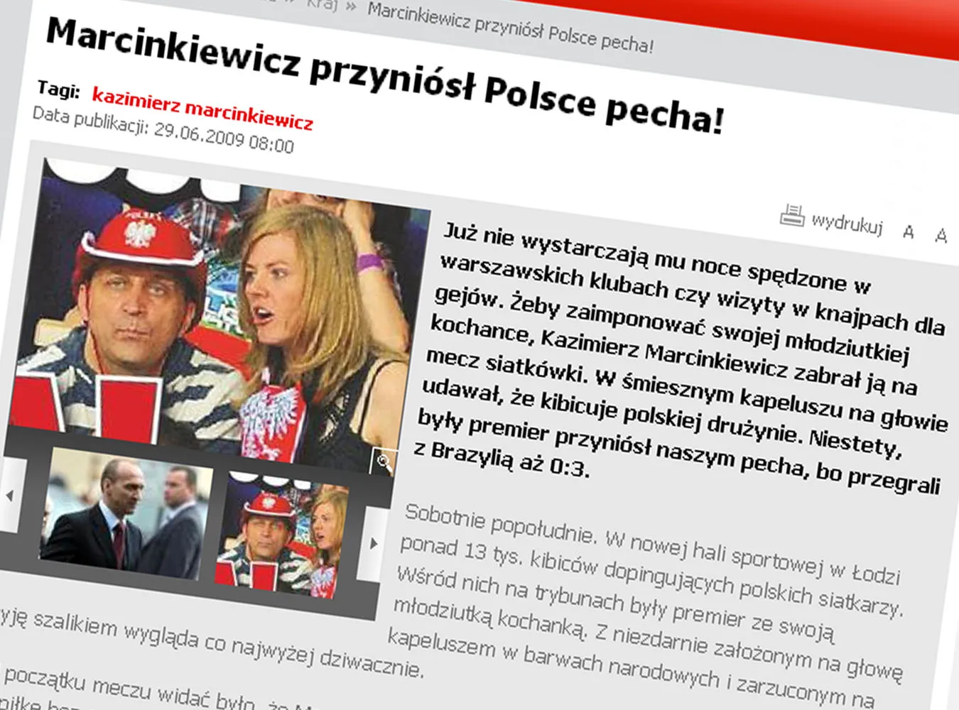 Marcinkiewicz ściągnął pecha na siatkarzy