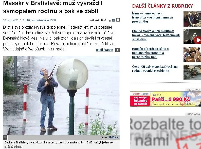 Już wiadomo, kim był zabójca z Bratysławy