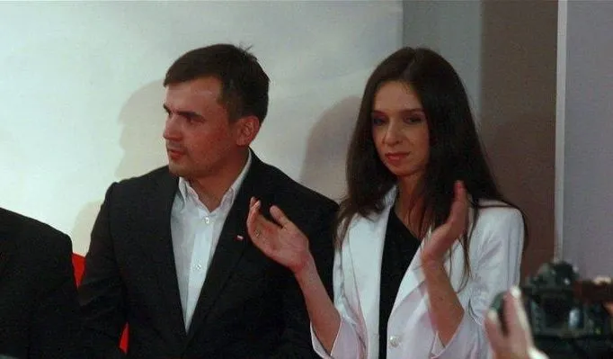 Marta Kaczyńska z mężem
