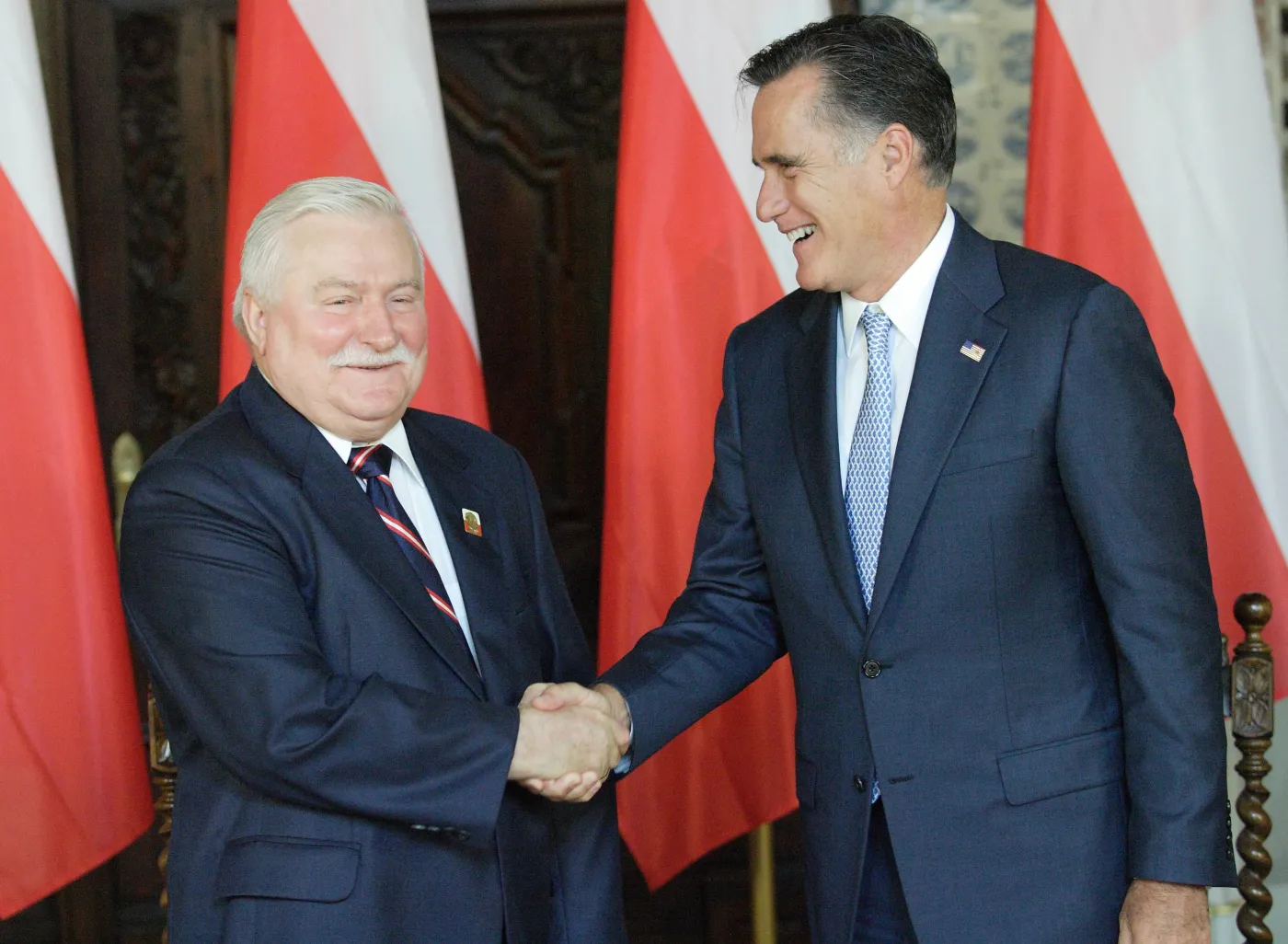 Lech Wałęsa, Mitt Romney
