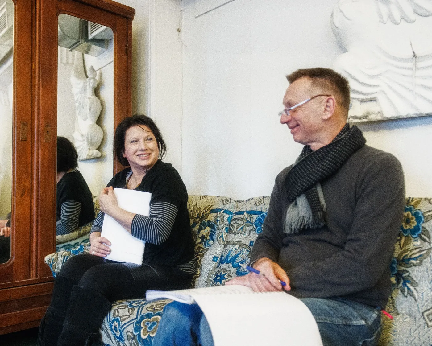 Teatr Ateneum, Pocałunek. Zdjęcia z prób - M. Trybala, K. Tyniec, fot. Magda Hueckel 