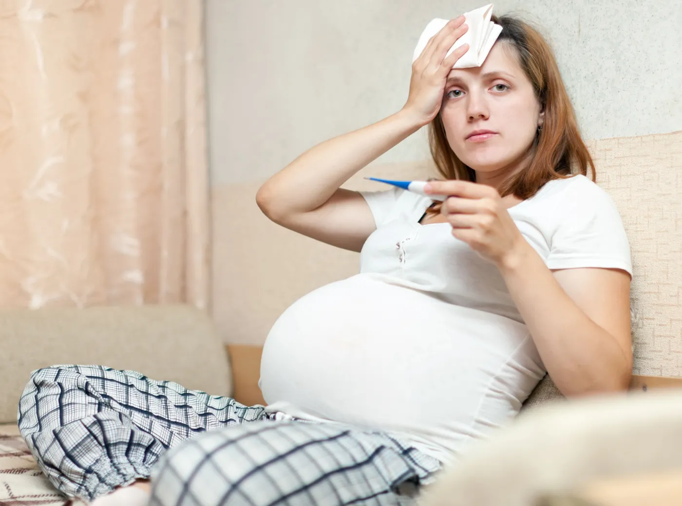 Chora kobieta w ciąży