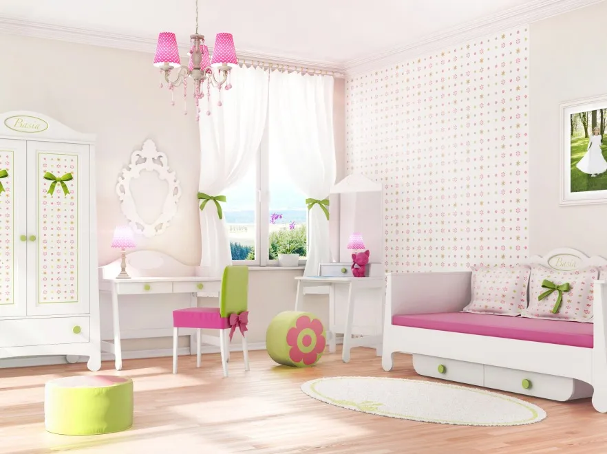 Nie taki róż straszny: urocze i stylowe aranżacje pokoju dla dziewczynki