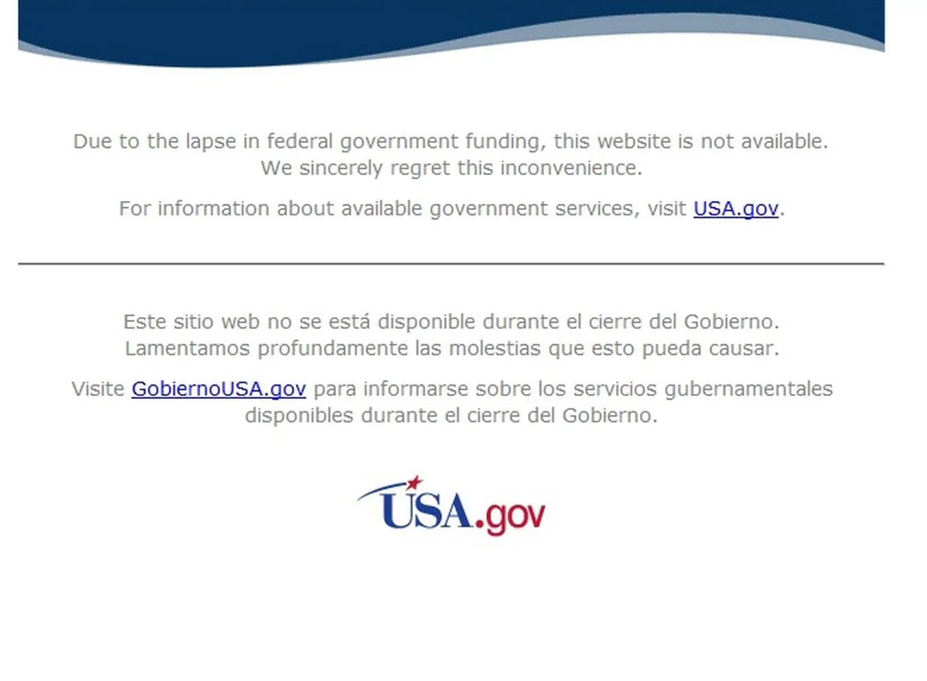 Nie działa strona NASA