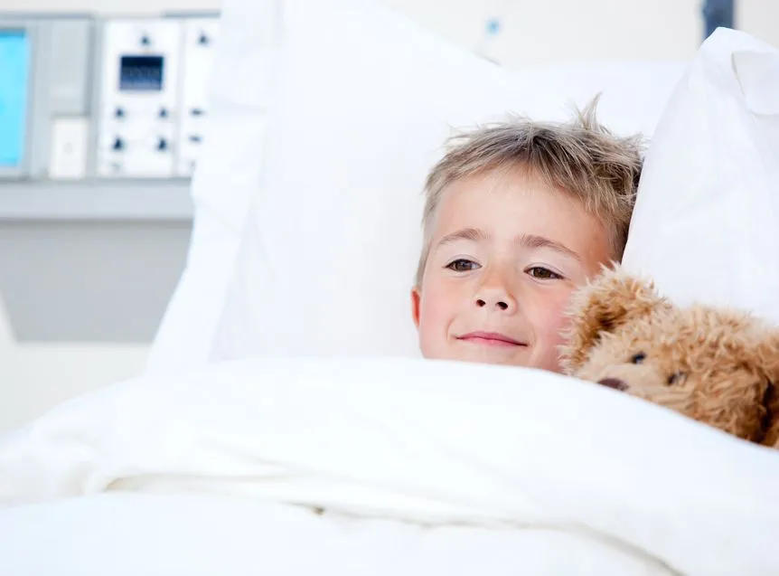 Mały pacjent w szpitalu