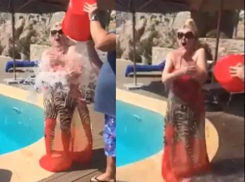 Oblana wodą Maryla Rodowicz podbija Internet [WIDEO]