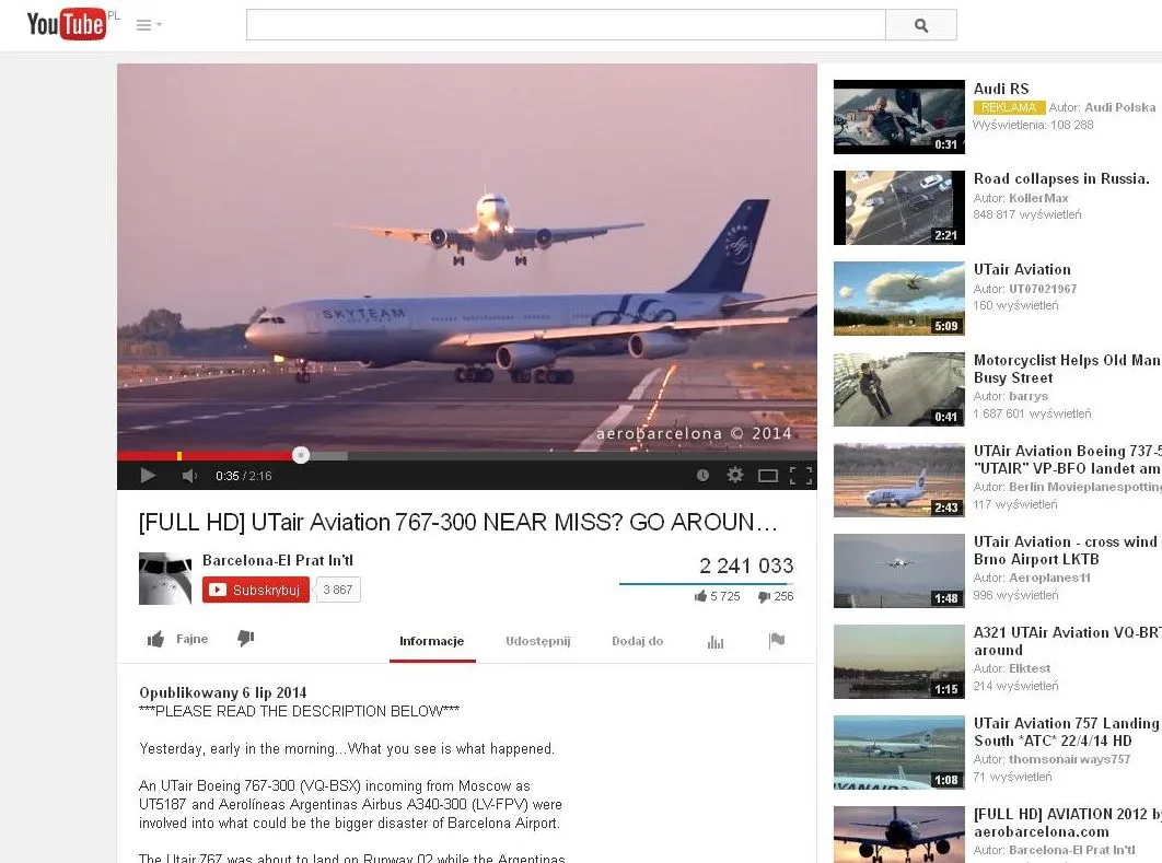 O włos od katastrofy na lotnisku w Barcelonie. Rosyjski pilot uratował pasażerów przed śmiercią