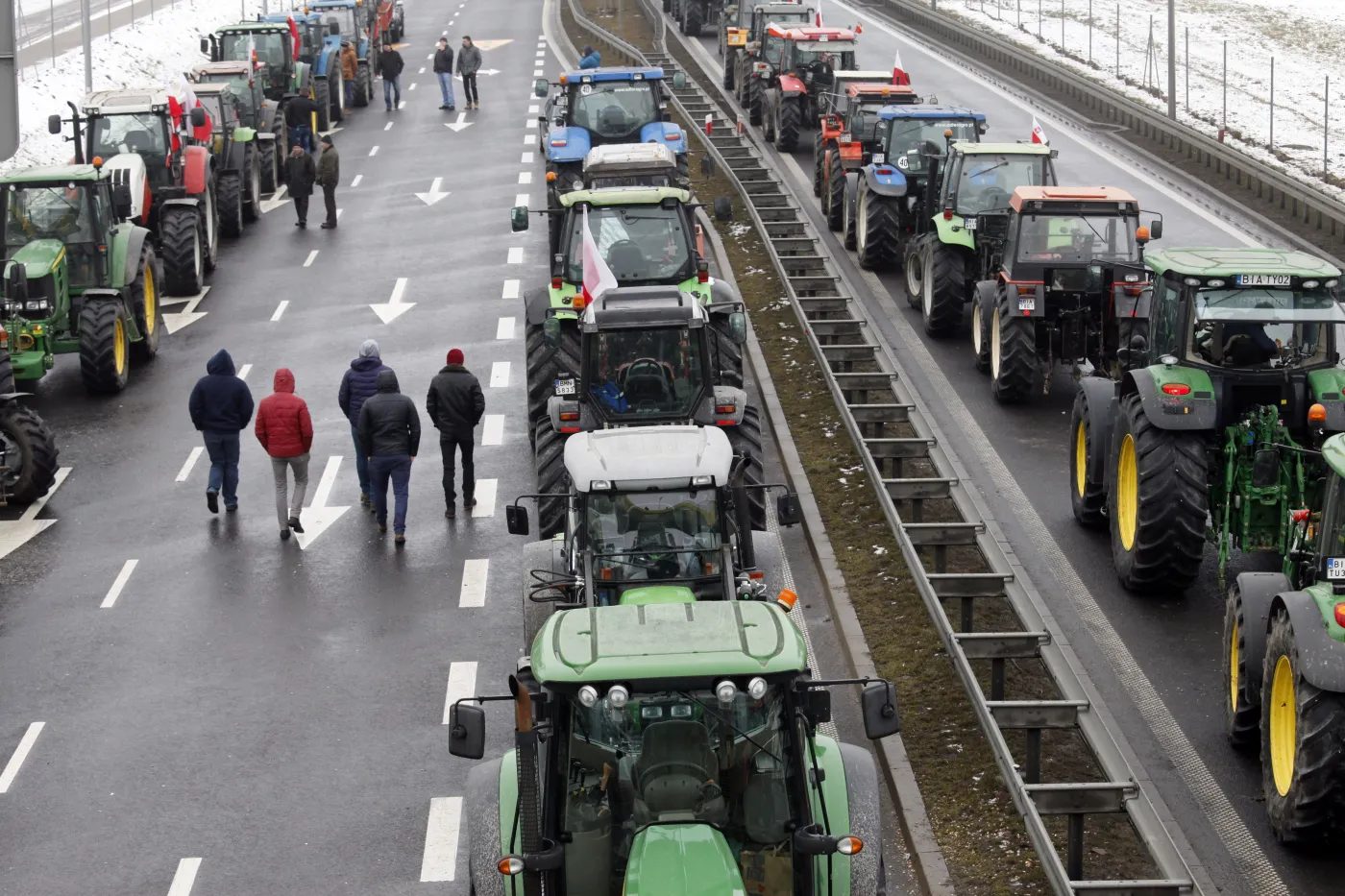 Protest rolników na S8