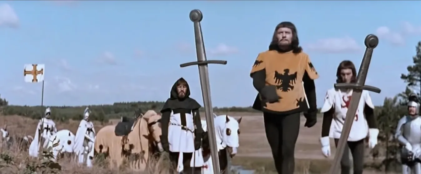 Kadr z filmu "Krzyżacy"